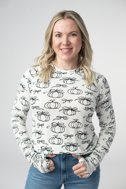 Michelle Mae Blair Long Sleeve Top - Classic Pumpkins
