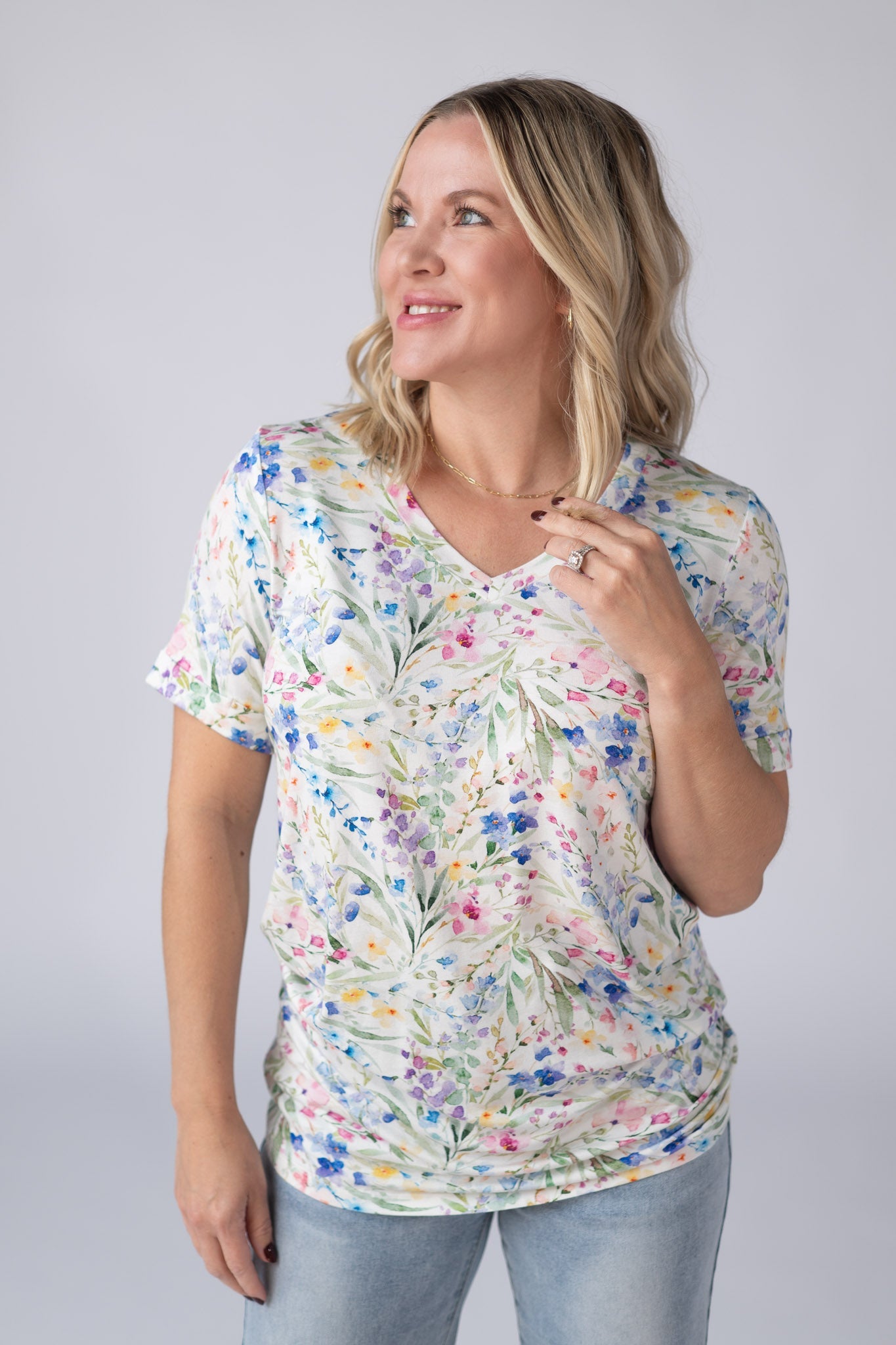 Michelle Mae Sophie Tee - Cottage Floral