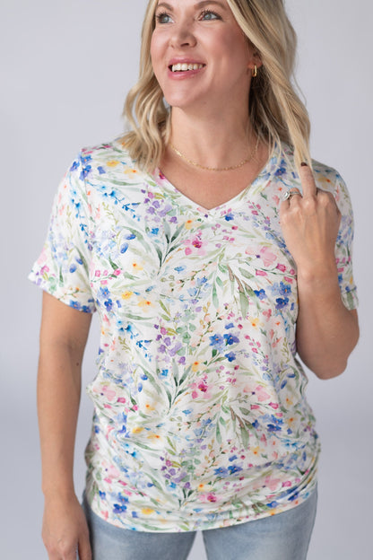 Michelle Mae Sophie Tee - Cottage Floral