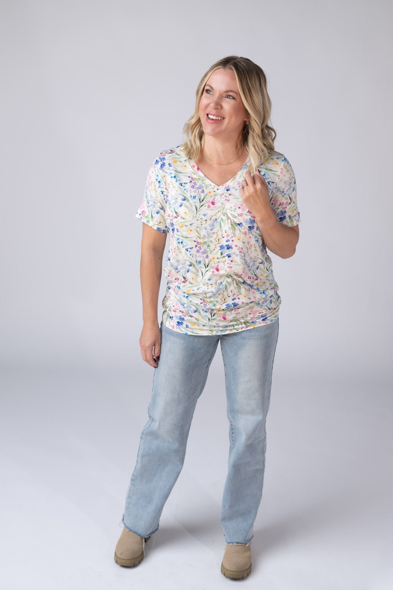 Michelle Mae Sophie Tee - Cottage Floral