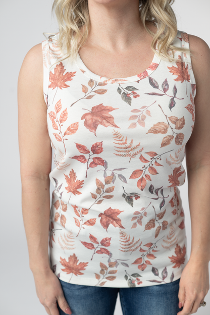 PREORDER Michelle Mae Ava Tank - Harvest Leaves