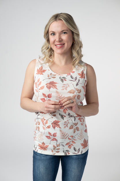 PREORDER Michelle Mae Ava Tank - Harvest Leaves