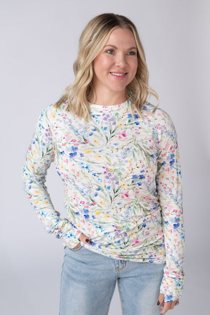 Michelle Mae Blair Long Sleeve Top - Cottage Floral