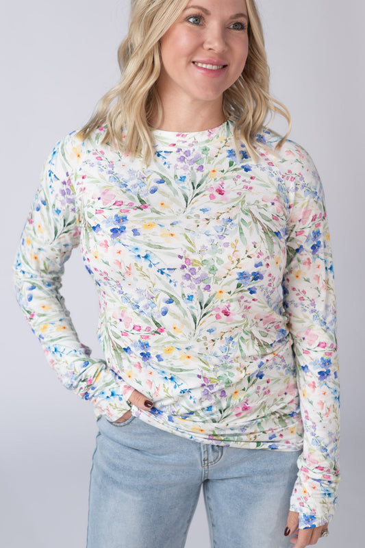 Michelle Mae Blair Long Sleeve Top - Cottage Floral