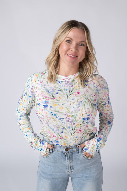 Michelle Mae Blair Long Sleeve Top - Cottage Floral
