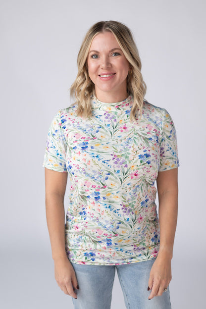 Michelle Mae Blair Short Sleeve Top - Cottage Floral