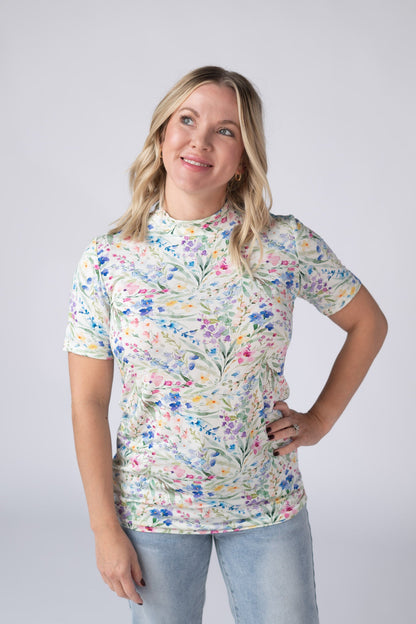 Michelle Mae Blair Short Sleeve Top - Cottage Floral