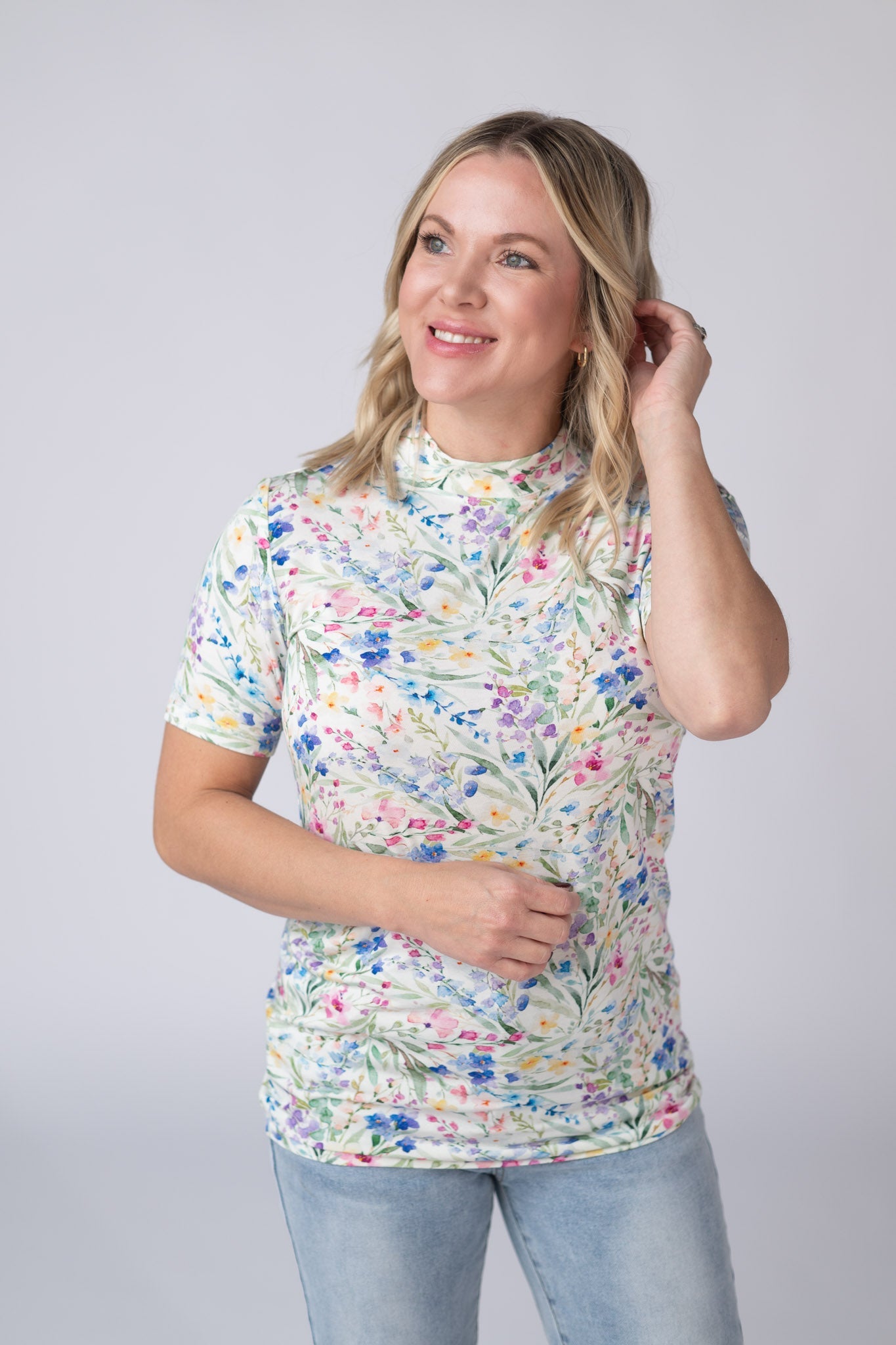 Michelle Mae Blair Short Sleeve Top - Cottage Floral
