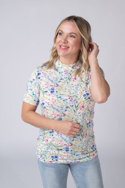 Michelle Mae Blair Short Sleeve Top - Cottage Floral
