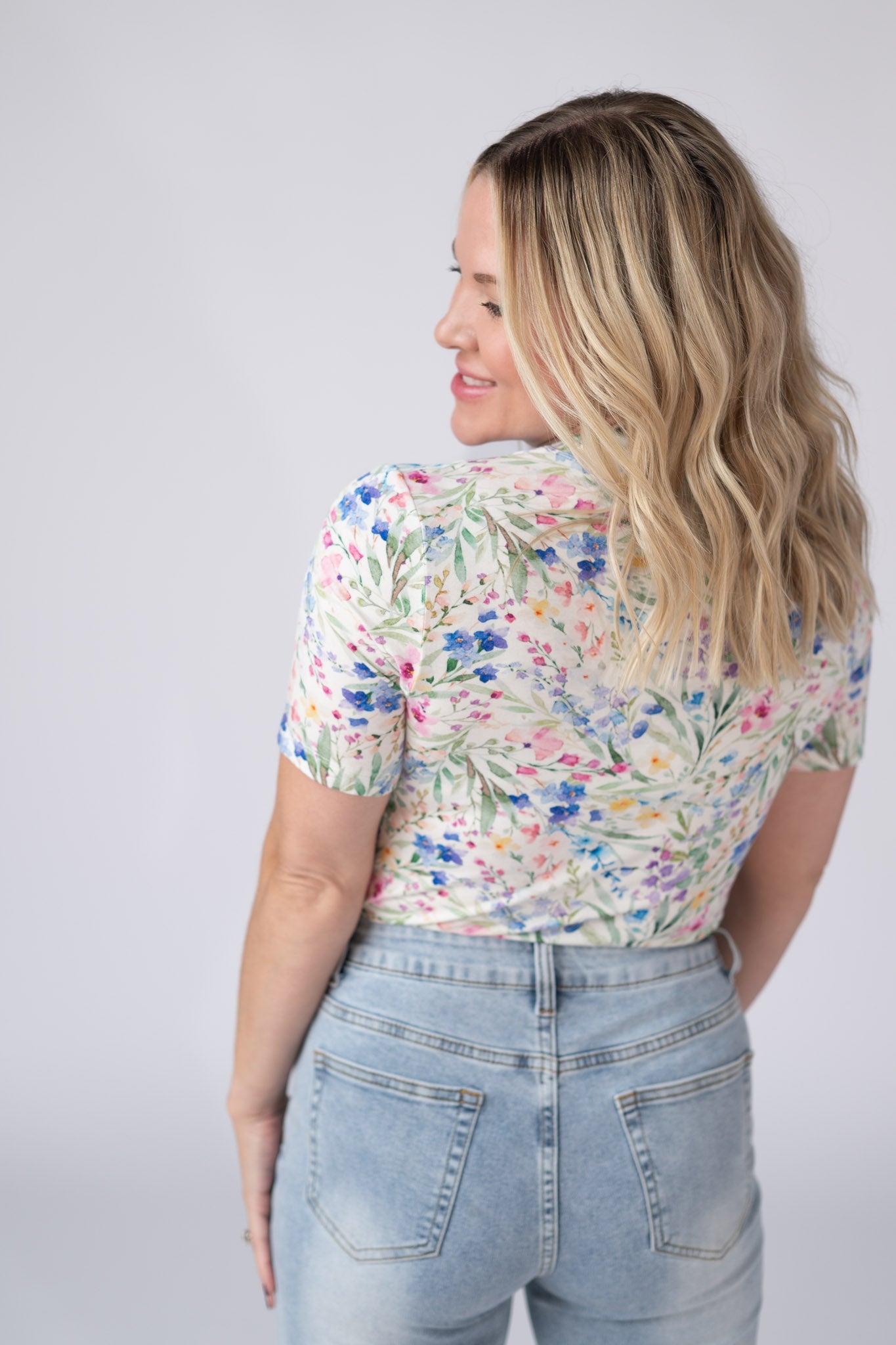 Michelle Mae Blair Short Sleeve Top - Cottage Floral