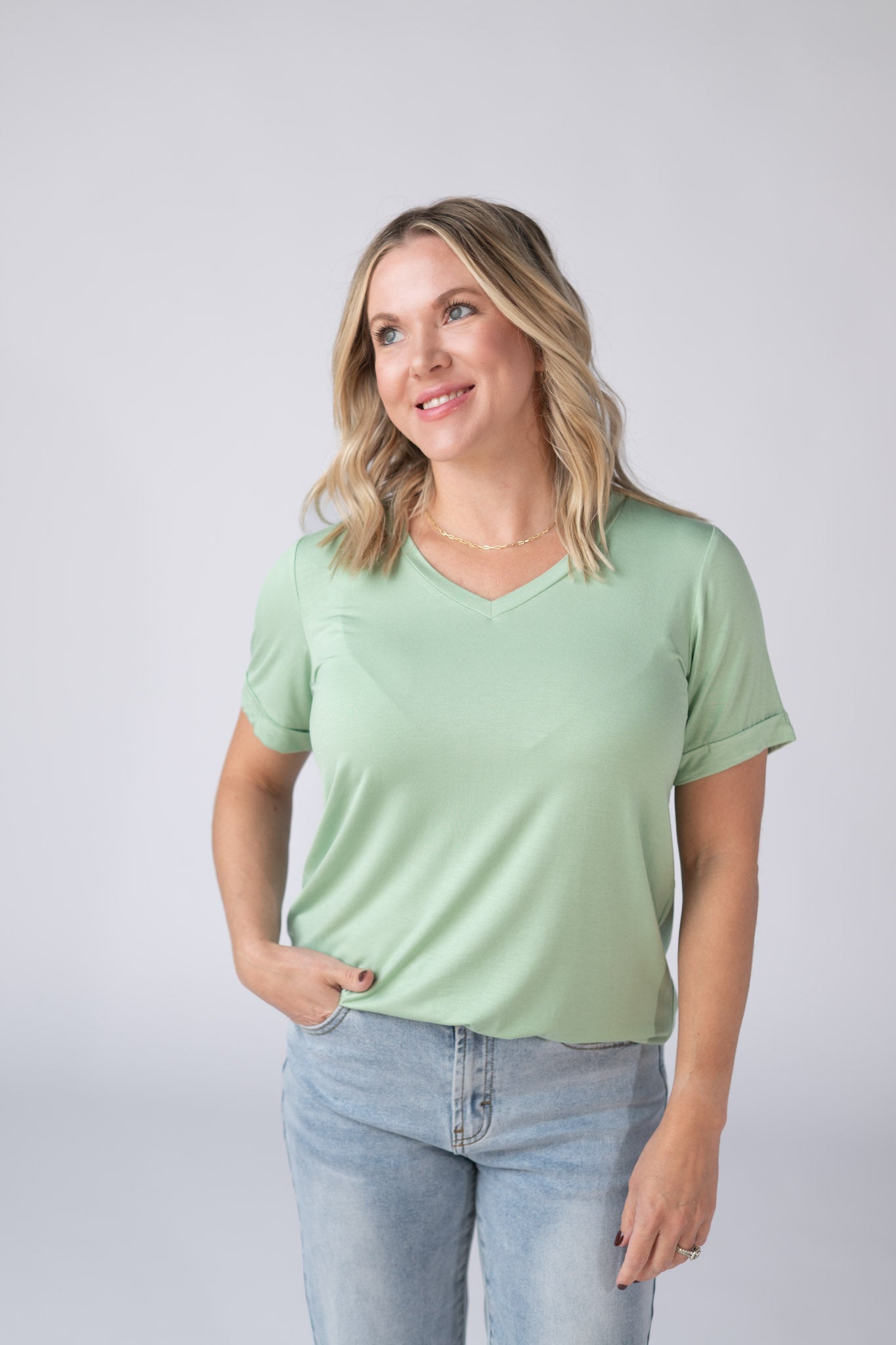 Michelle Mae Sophie Tee - Seafoam Green