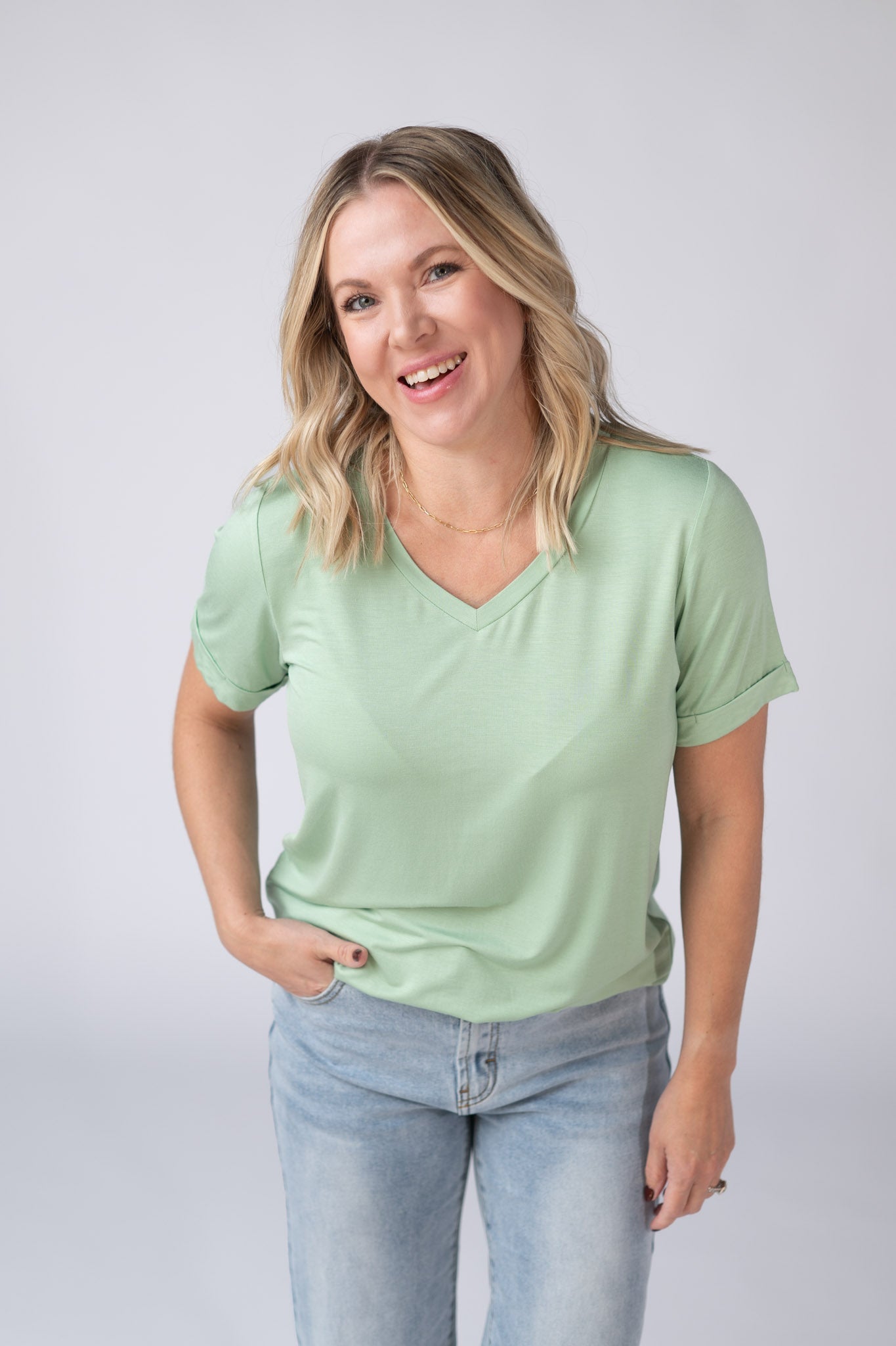 Michelle Mae Sophie Tee - Seafoam Green