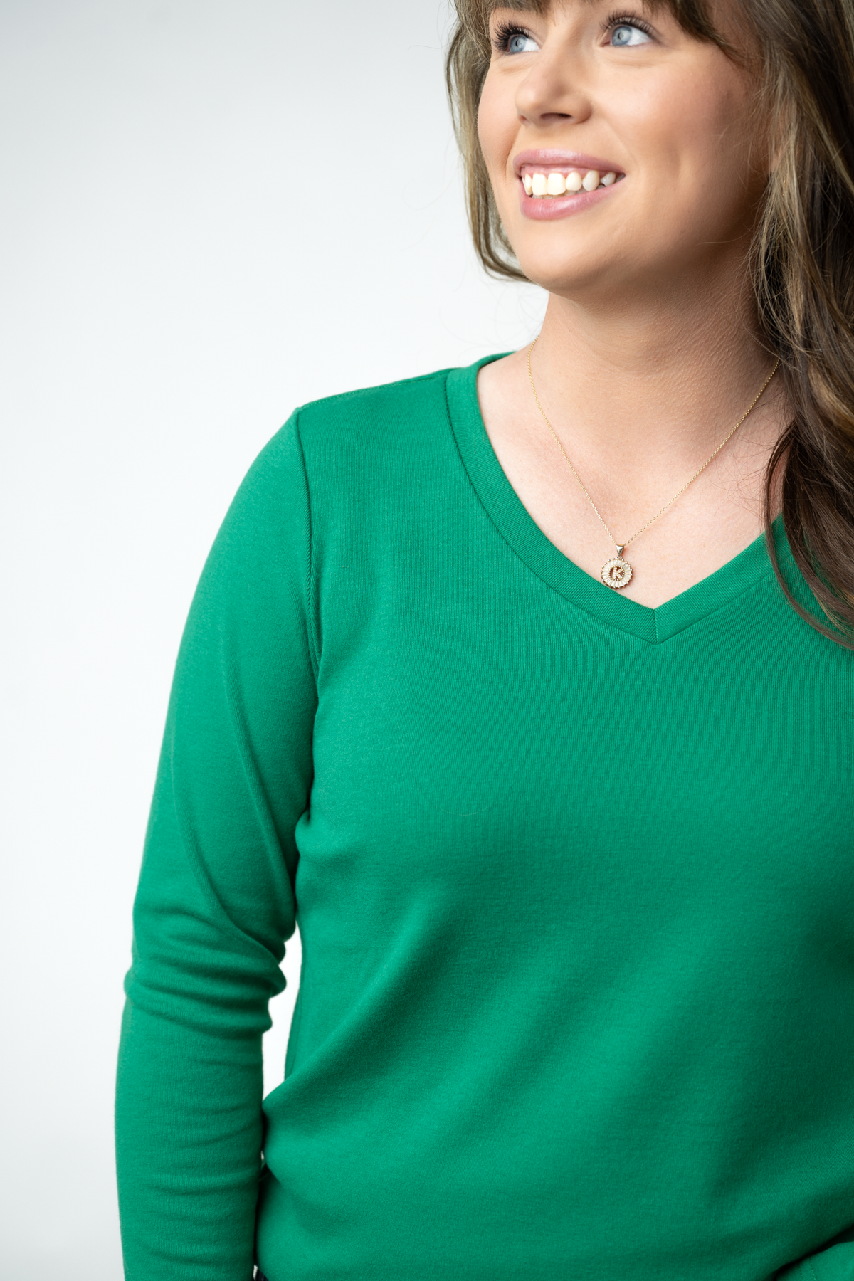Michelle Mae Leah Long Sleeve Top - Green
