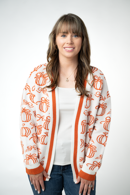 Michelle Mae Pumpkins Pocket Cardigan