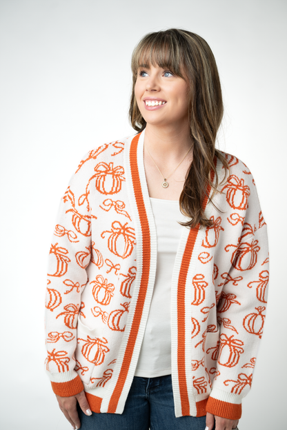 Michelle Mae Pumpkins Pocket Cardigan
