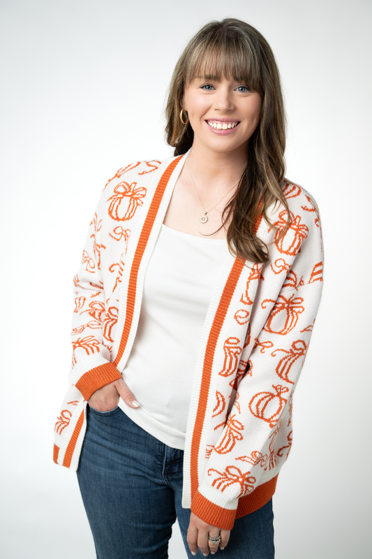 Michelle Mae Pumpkins Pocket Cardigan