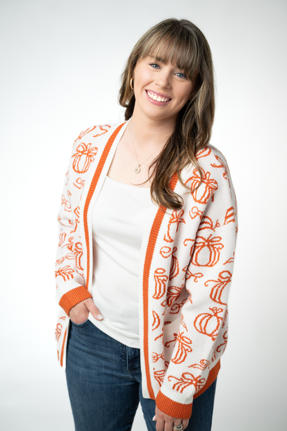 Michelle Mae Pumpkins Pocket Cardigan