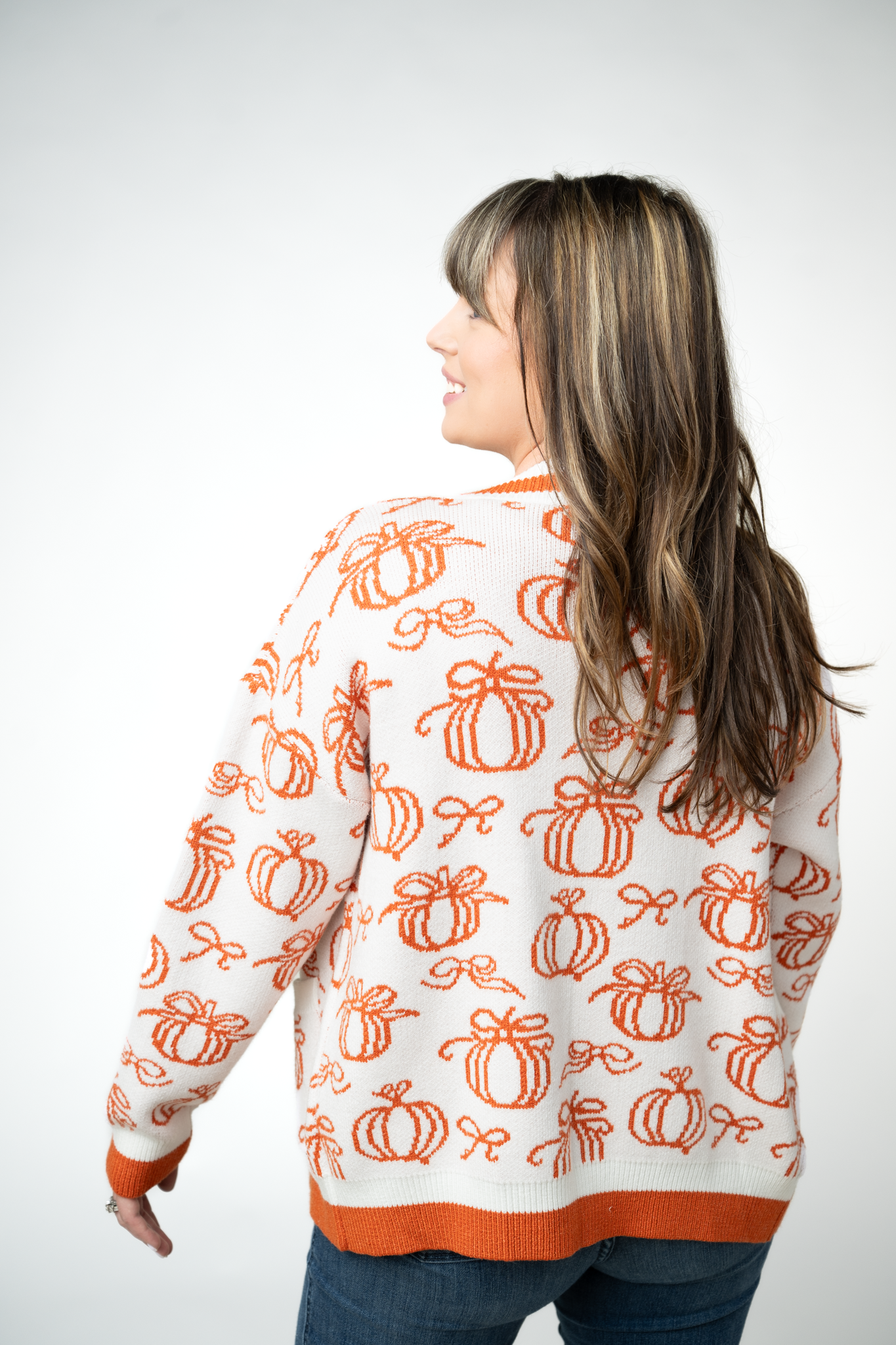 Michelle Mae Pumpkins Pocket Cardigan