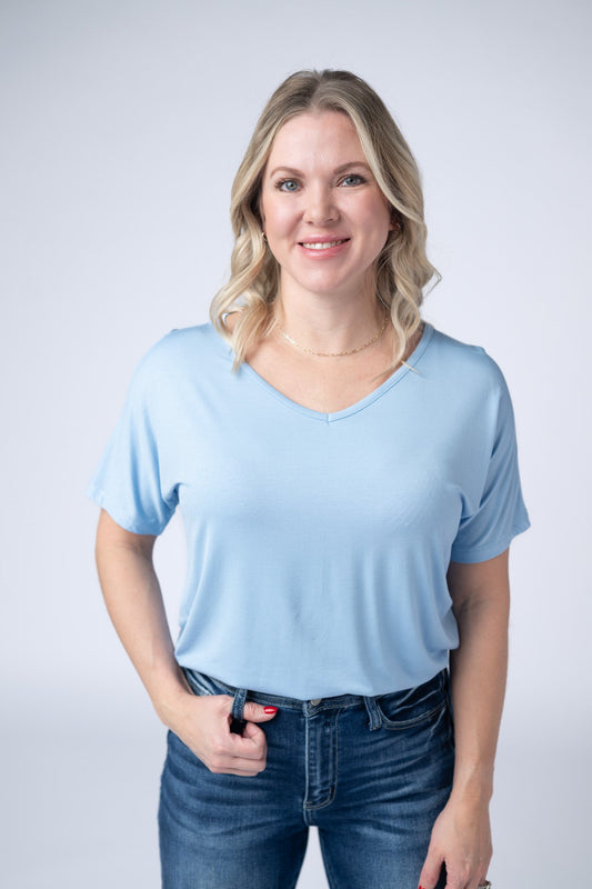 Michelle Mae Chloe Cozy Tee - Sky Blue
