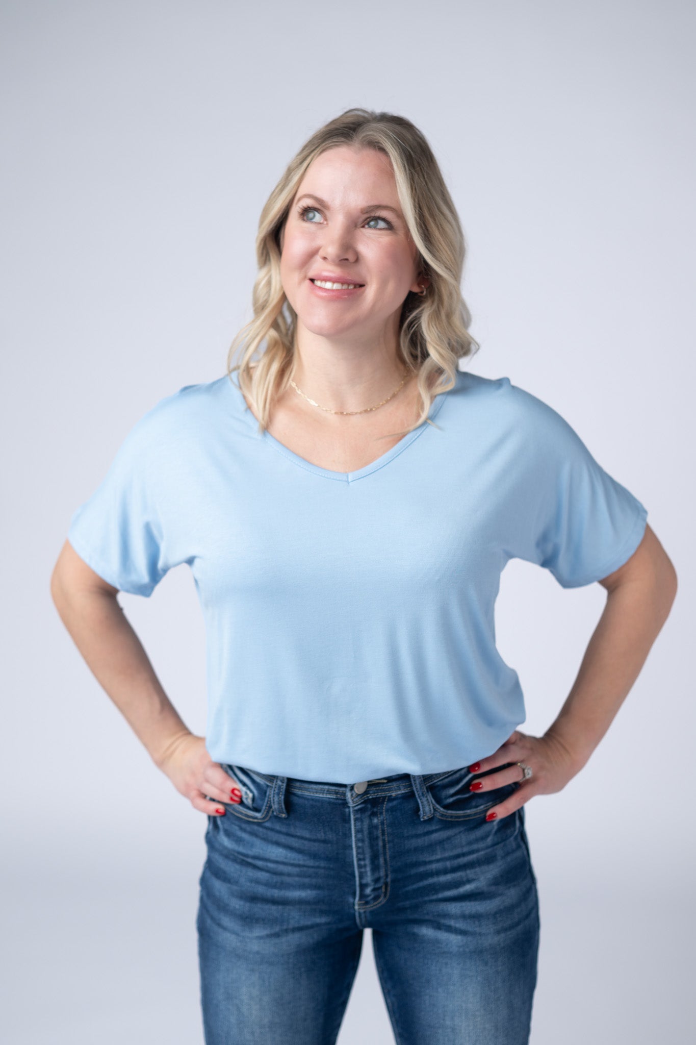 Michelle Mae Chloe Cozy Tee - Sky Blue