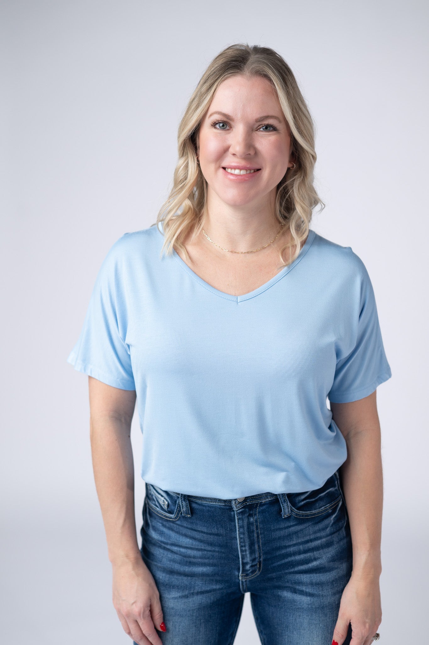 Michelle Mae Chloe Cozy Tee - Sky Blue