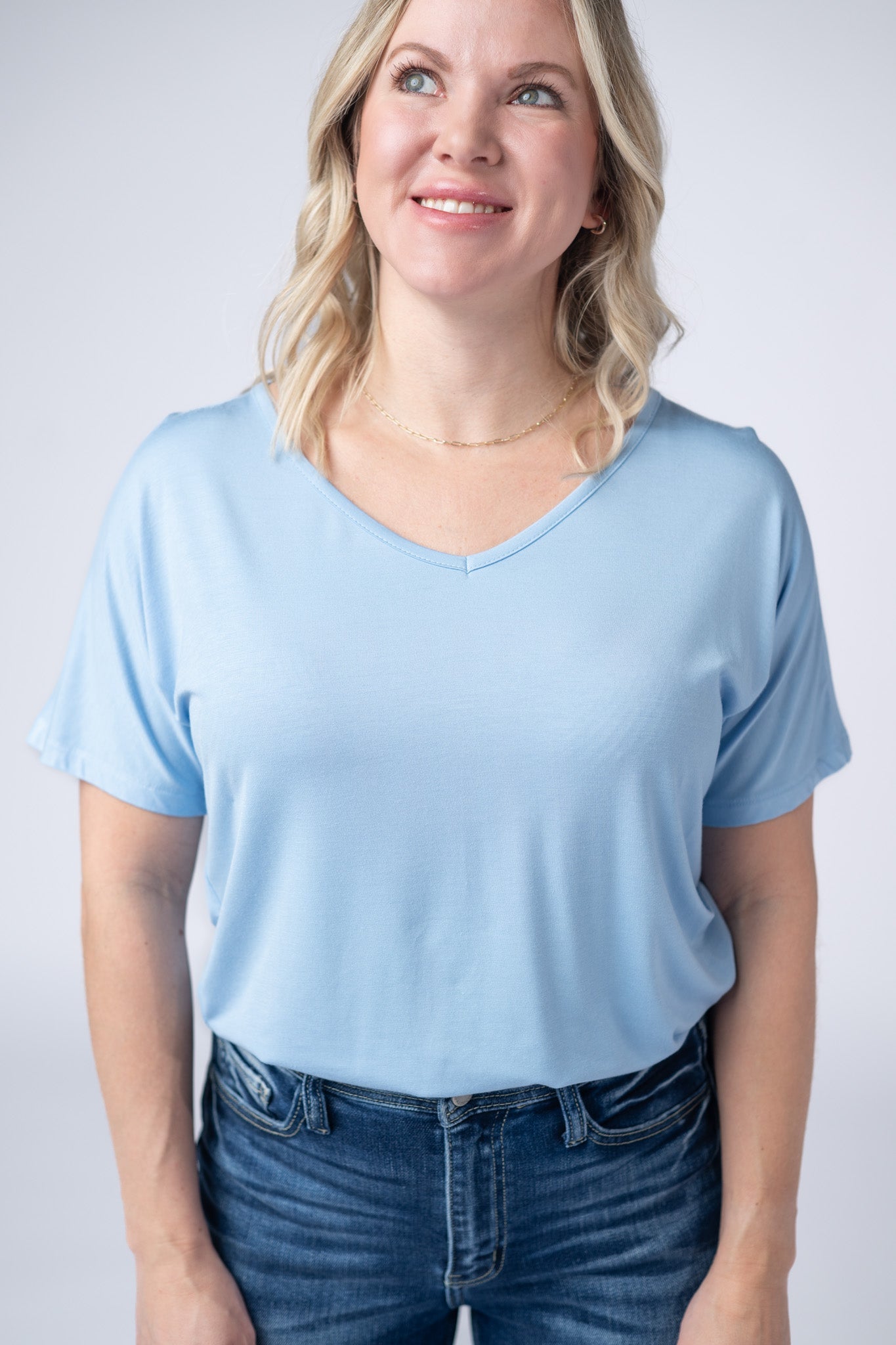 Michelle Mae Chloe Cozy Tee - Sky Blue