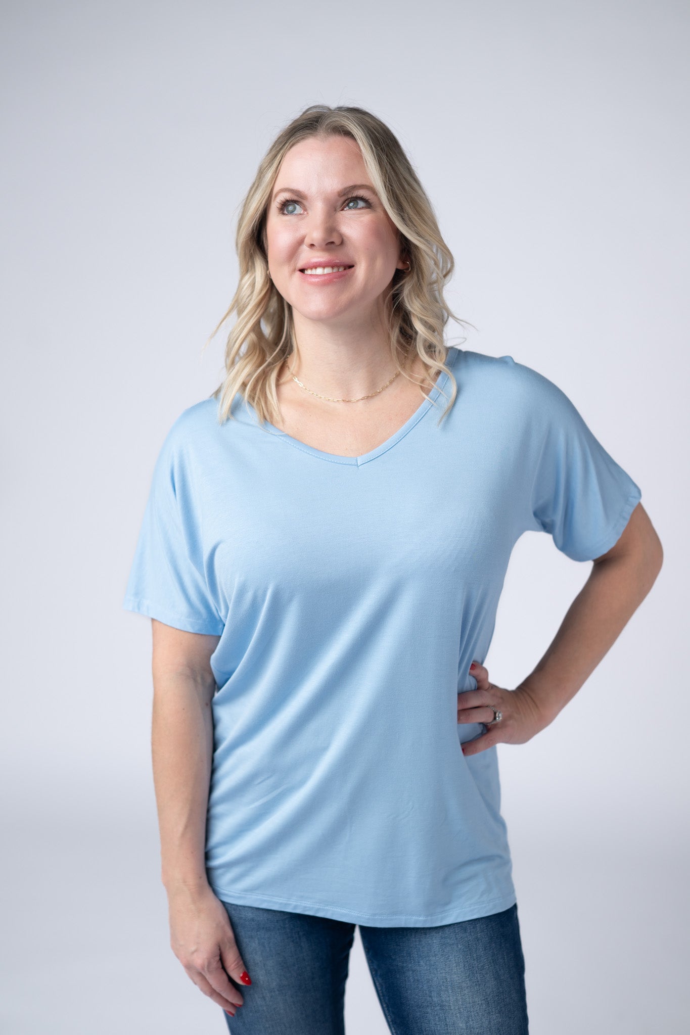 Michelle Mae Chloe Cozy Tee - Sky Blue