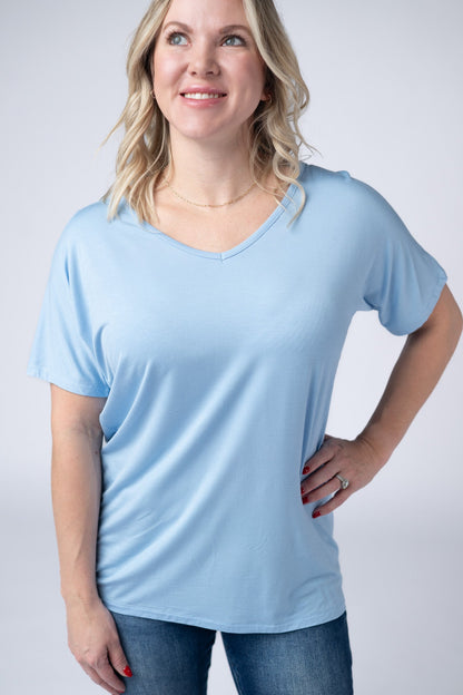 Michelle Mae Chloe Cozy Tee - Sky Blue