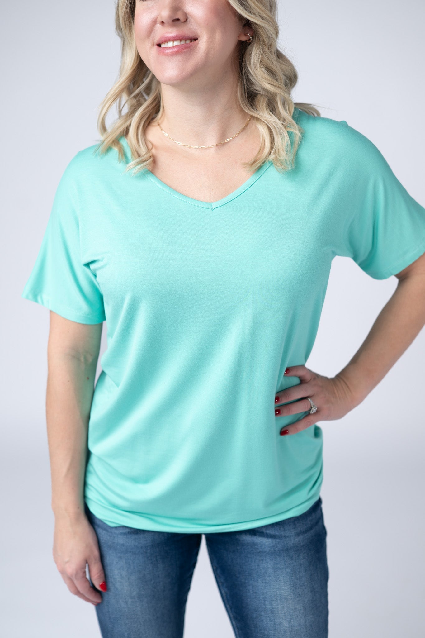 Michelle Mae Chloe Cozy Tee - Turquoise