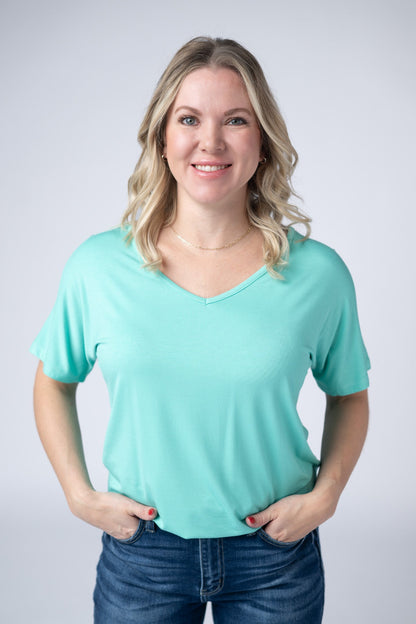 Michelle Mae Chloe Cozy Tee - Turquoise