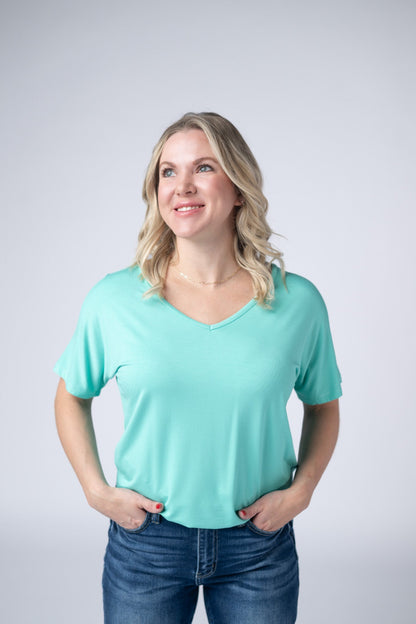 Michelle Mae Chloe Cozy Tee - Turquoise