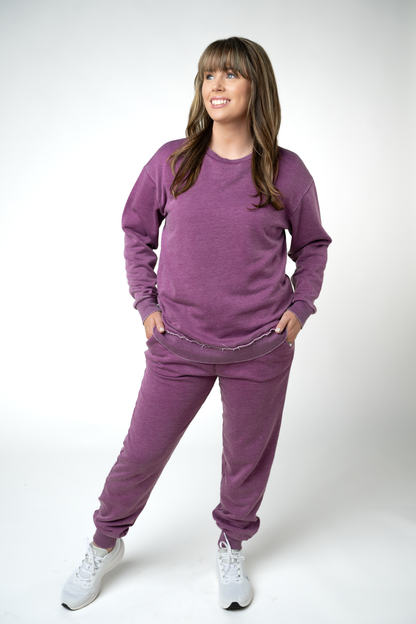 Michelle Mae Vintage Wash Joggers - Purple