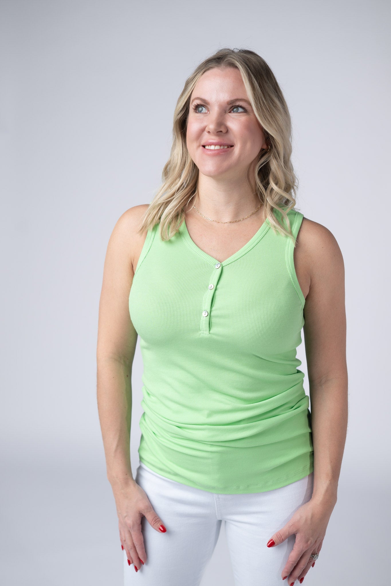 Michelle Mae Addison Tank - Lime