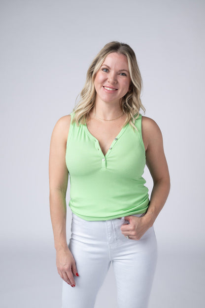 Michelle Mae Addison Tank - Lime