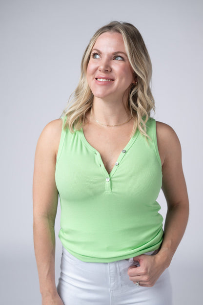 Michelle Mae Addison Tank - Lime