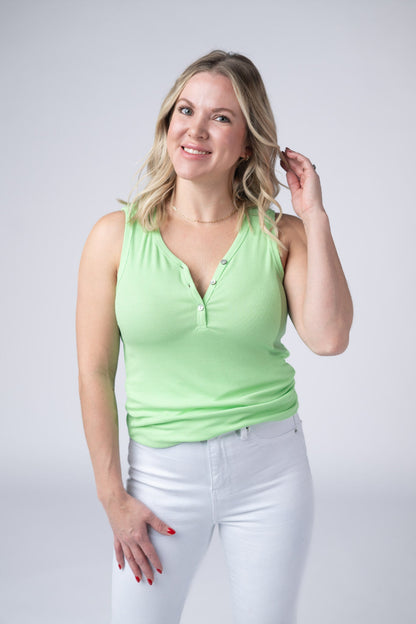 Michelle Mae Addison Tank - Lime