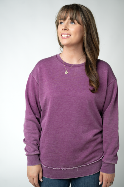 Michelle Mae Vintage Wash Pullover - Purple