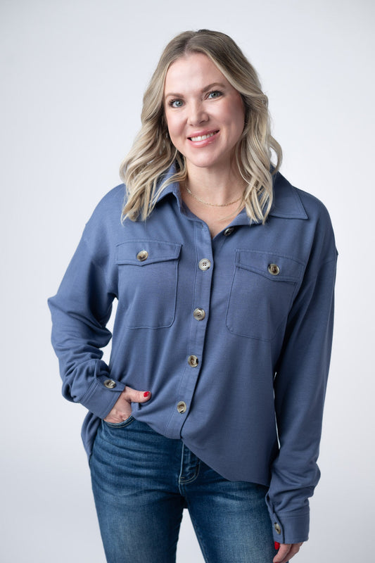 Michelle Mae Brenna Button Down Top - Denim