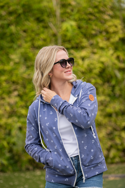 Michelle Mae Fullzip Hoodie - Nautical Navy
