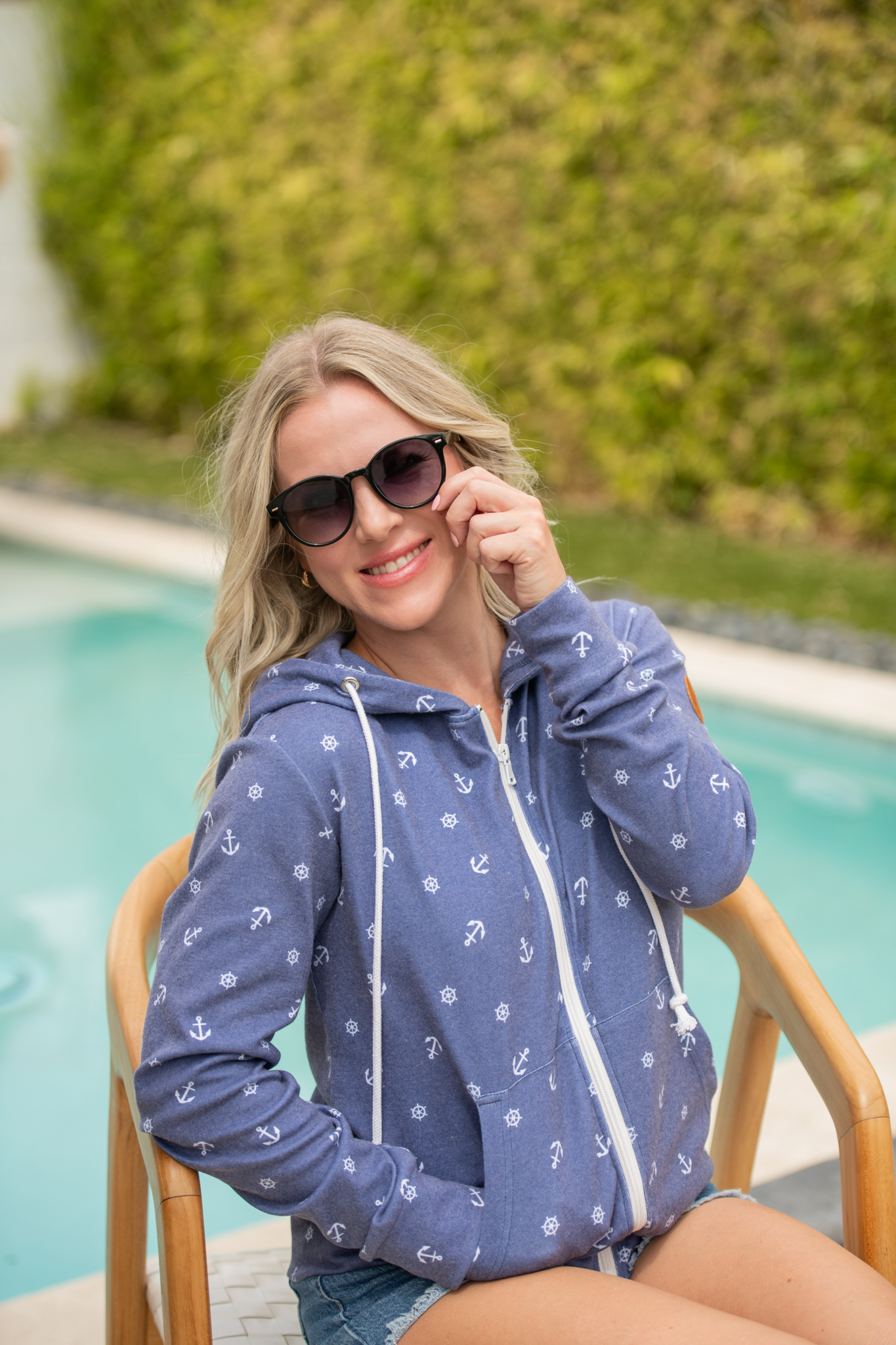 Michelle Mae Fullzip Hoodie - Nautical Navy