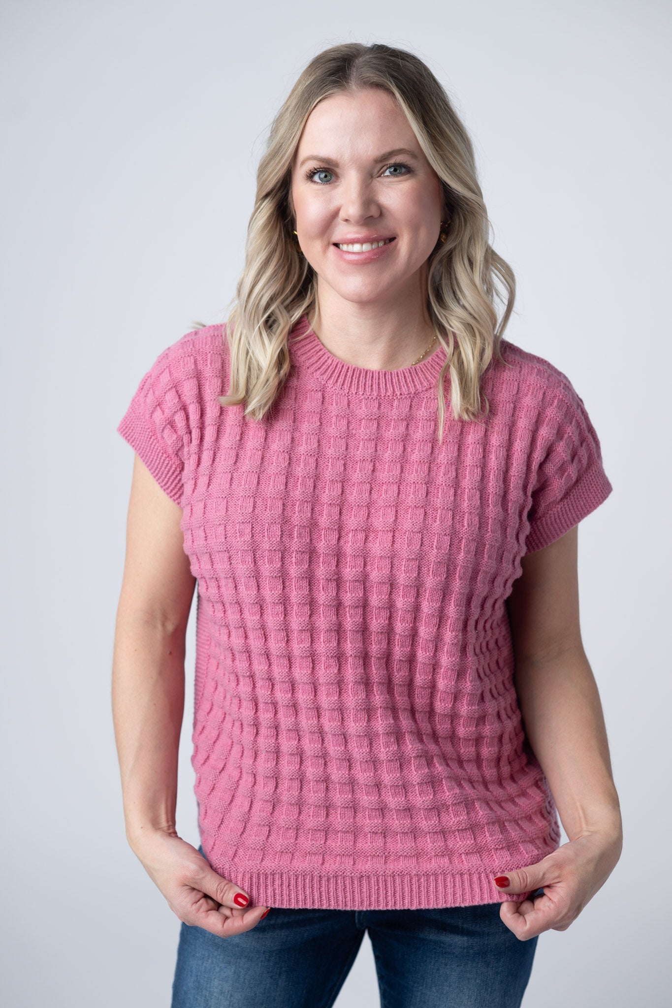Michelle Mae Kelly Knitted Top - Rose