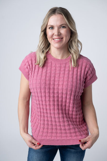 Michelle Mae Kelly Knitted Top - Rose