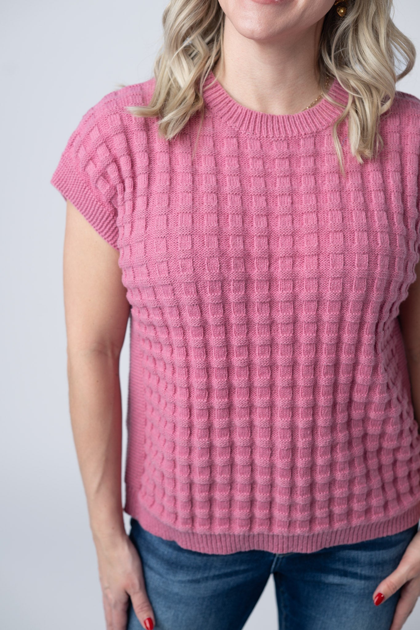 Michelle Mae Kelly Knitted Top - Rose