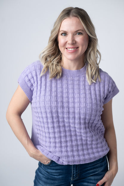 Michelle Mae Kelly Knitted Top - Lavender