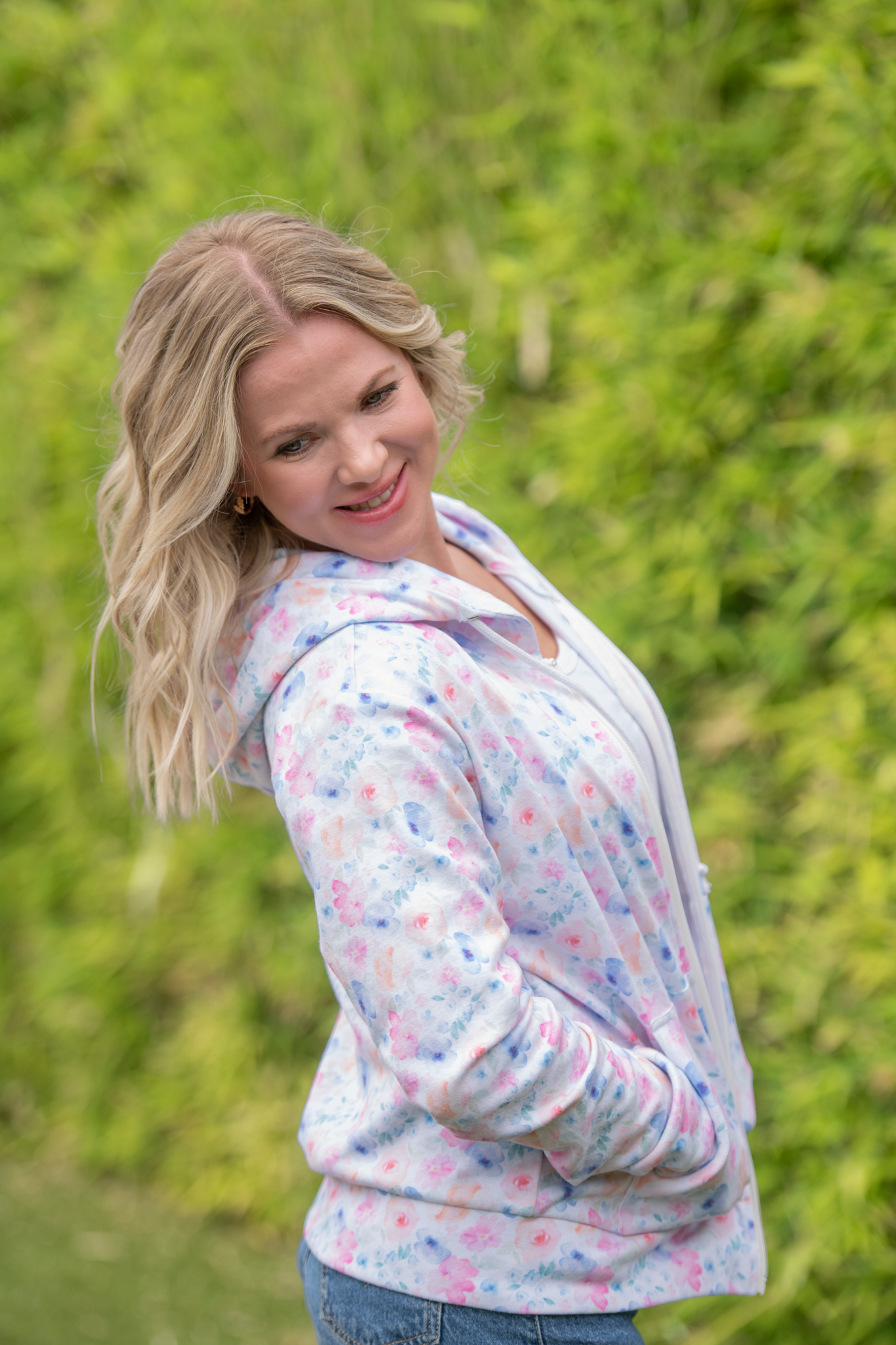 Michelle Mae Fullzip Hoodie - Petal Gardens