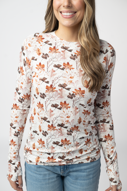 Michelle Mae Blair Long Sleeve Top - Fall Foliage