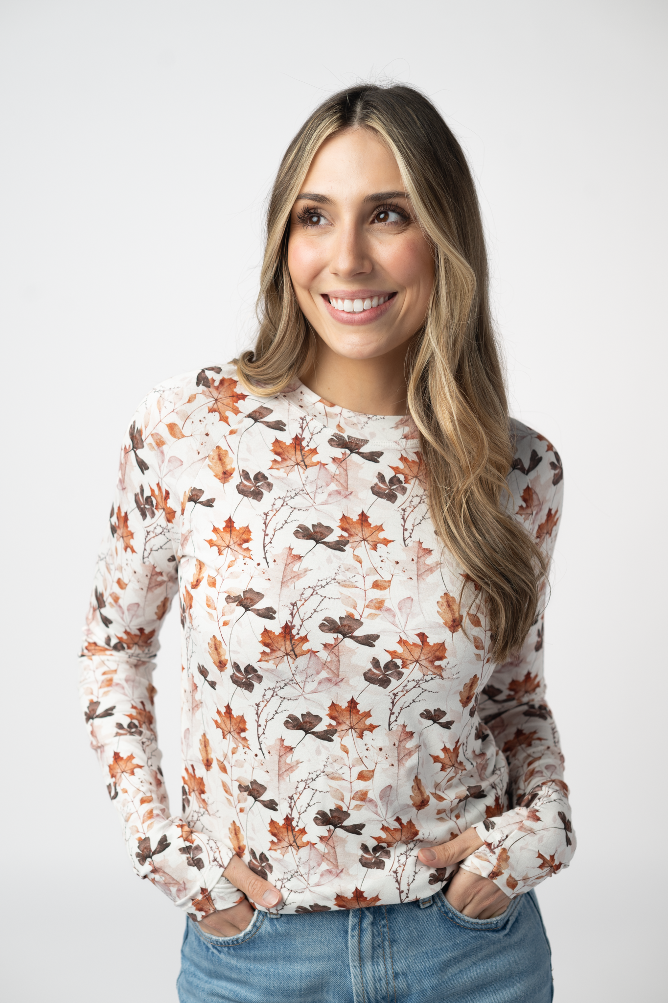 Michelle Mae Blair Long Sleeve Top - Fall Foliage