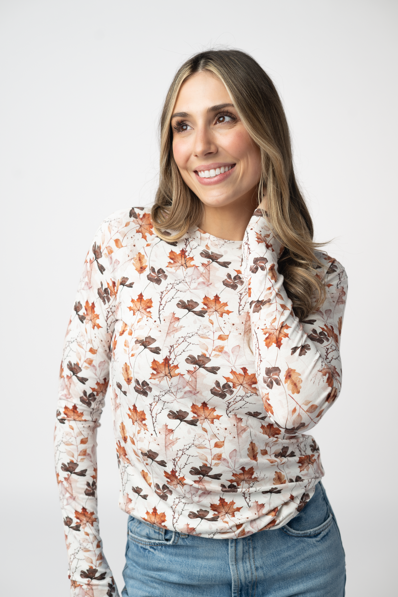 Michelle Mae Blair Long Sleeve Top - Fall Foliage