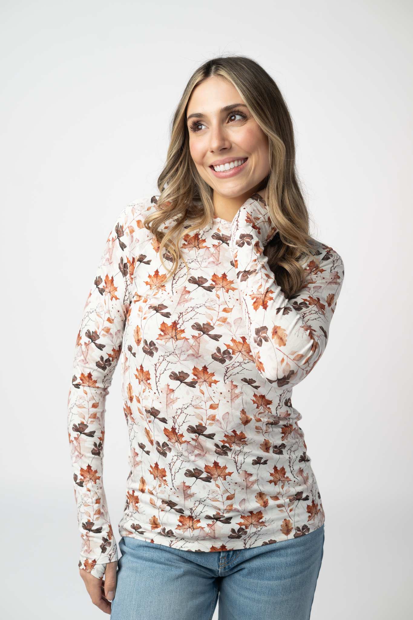Michelle Mae Blair Long Sleeve Top - Fall Foliage