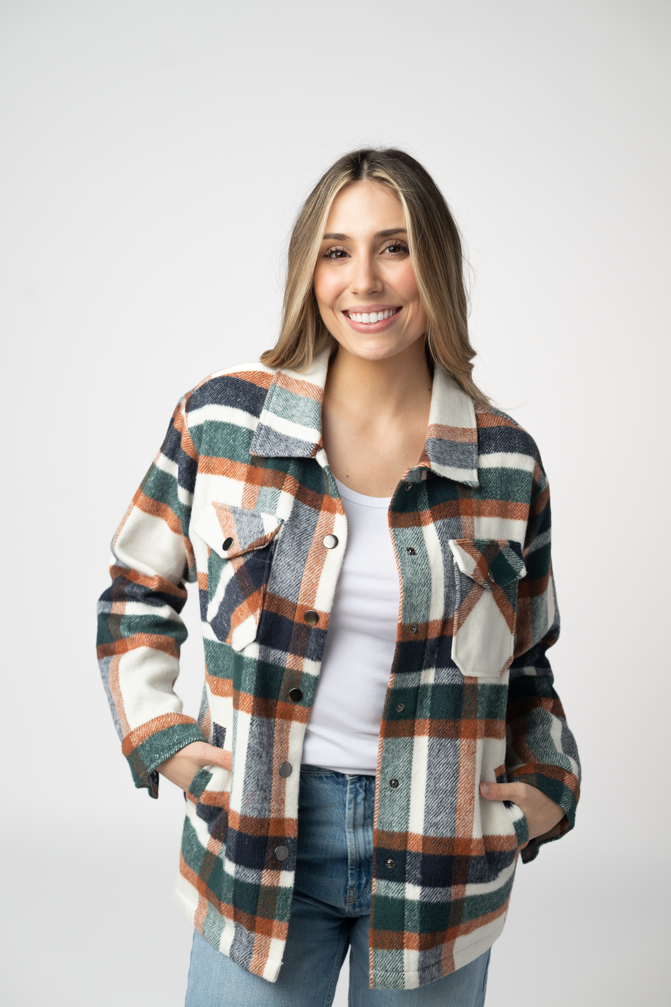 Michelle Mae Norah Shacket - Harvest Plaid